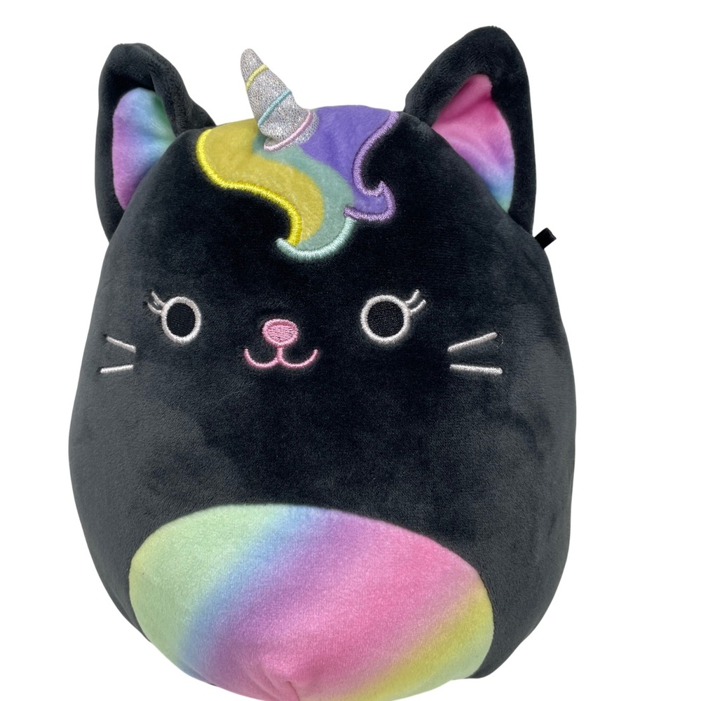 Autumn the Black Caticorn‎ Rainbow Squishmallows 8 Inch Plush Kellytoy 2022